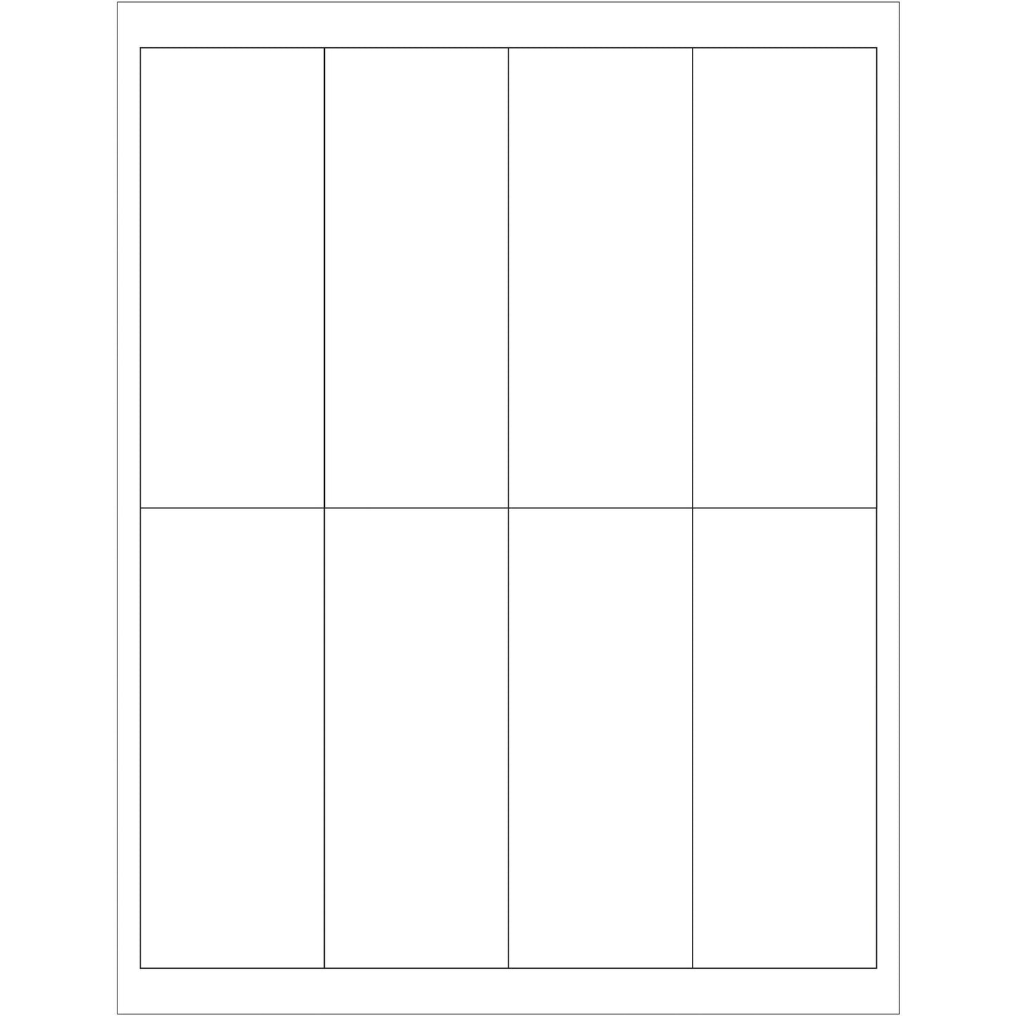 2 x 5" White Rectangle Laser Labels - LL163