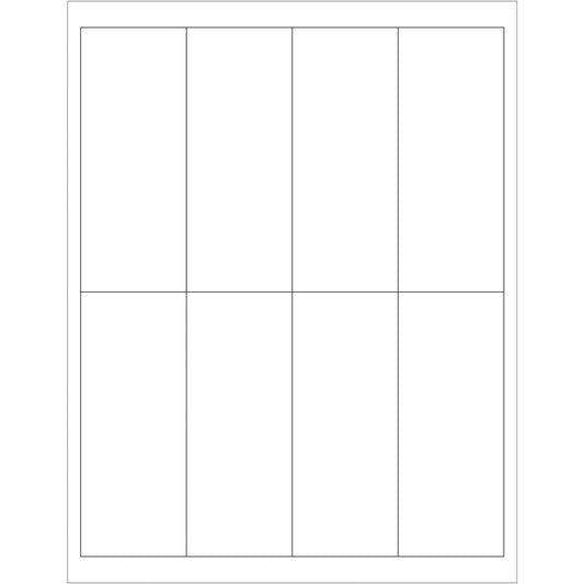 2 x 5" White Rectangle Laser Labels - LL163