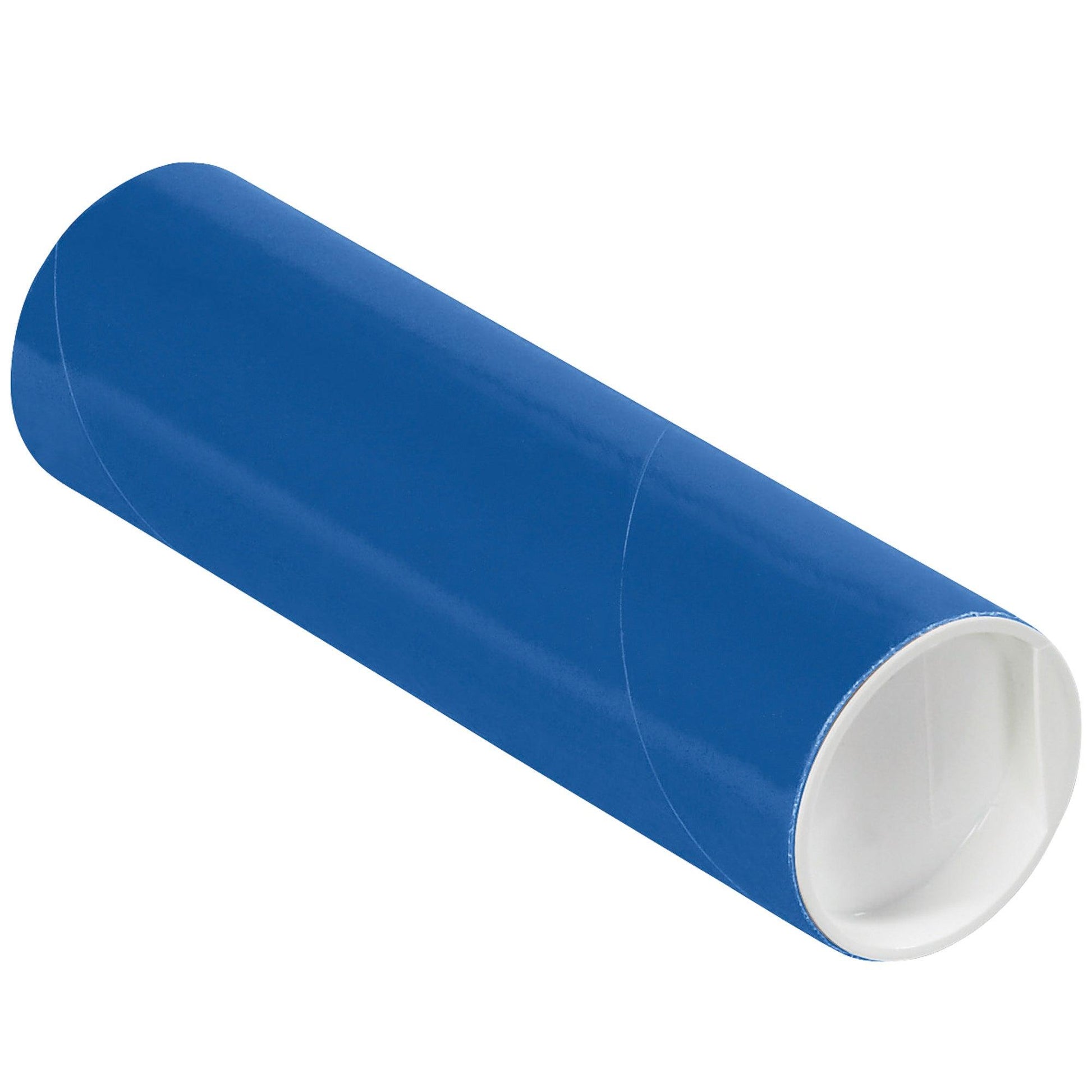 2 x 6" Blue Tubes with Caps - P2006B