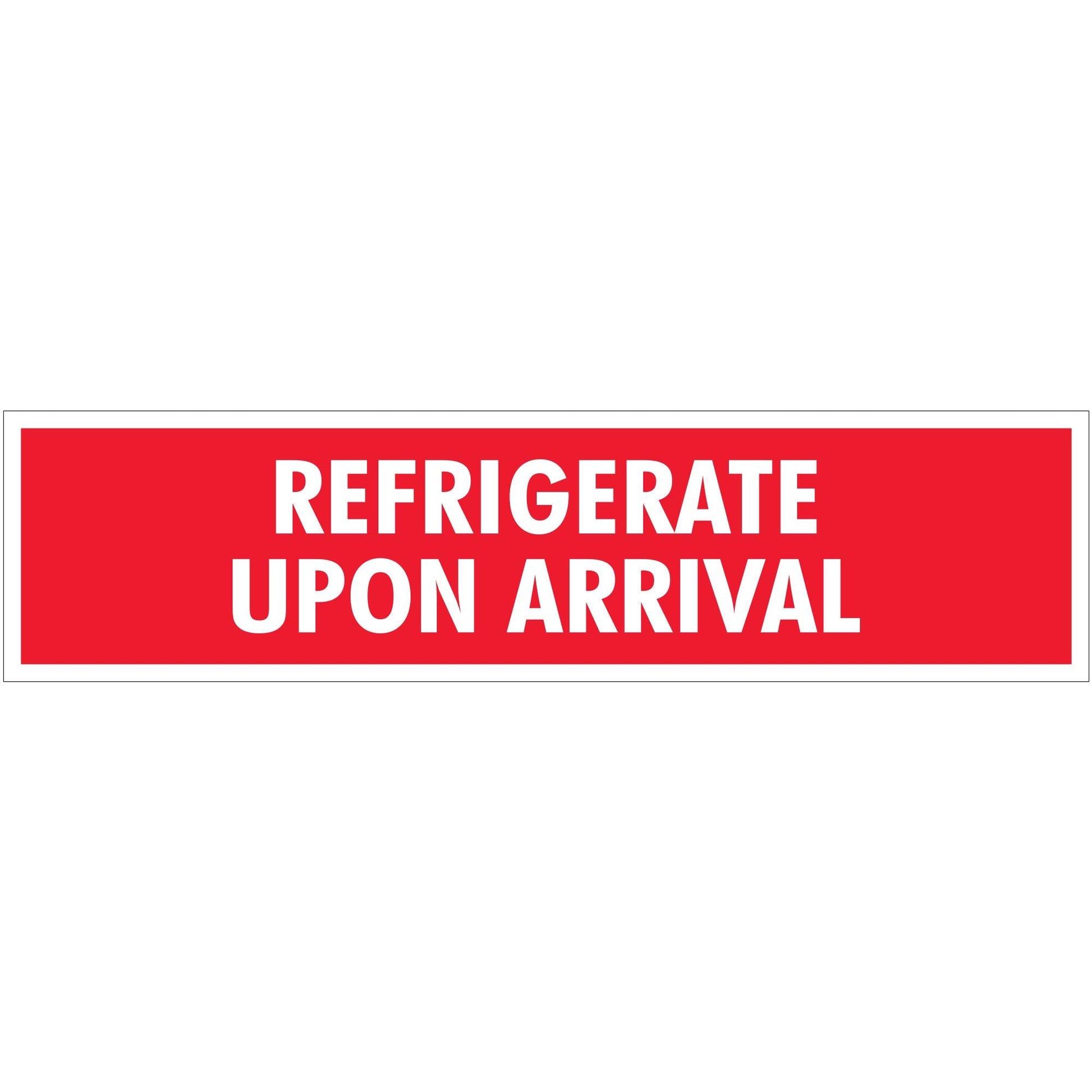 2 x 8" - "Refrigerate Upon Arrival" Labels - DL1640