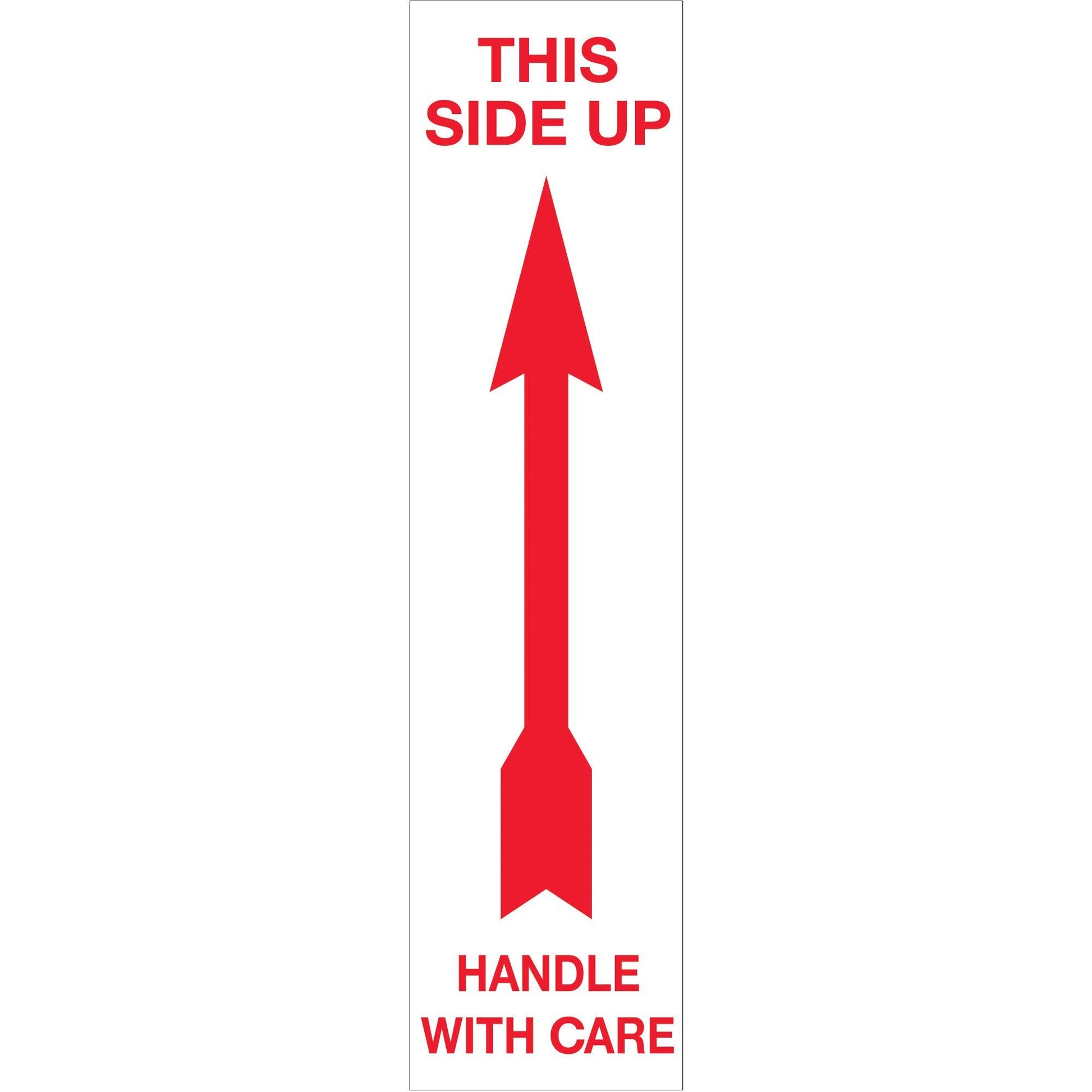 2 x 8" - "Up - Handle With Care" Arrow Labels - DL1130