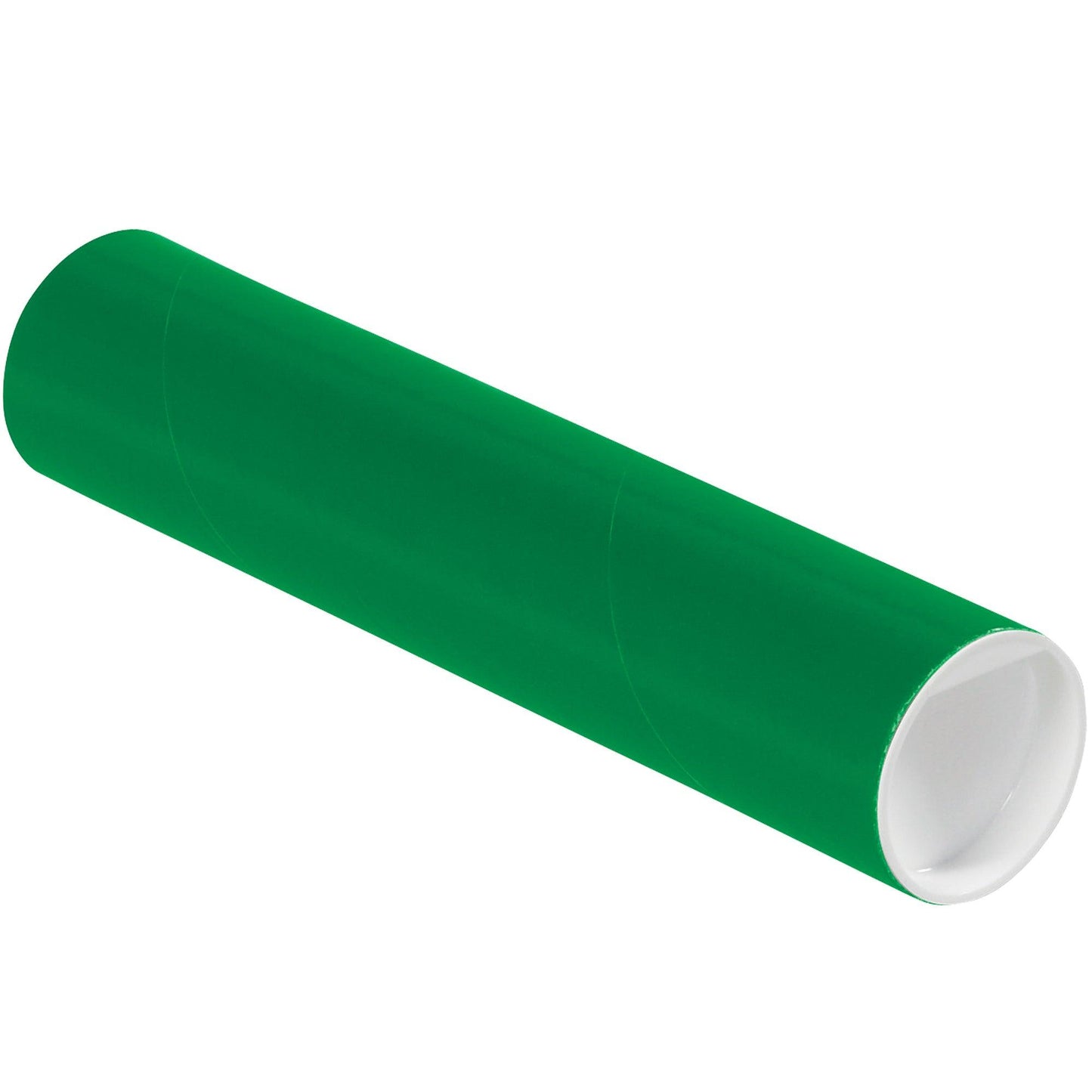 2 x 9" Green Tubes with Caps - P2009G