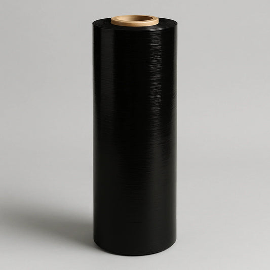 20" x 80 Gauge x 5000' Cast Machine Stretch Film Black - SFG200805BLK Baumrucker