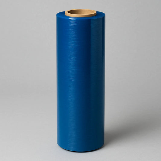 20" x 80 Gauge x 5000' Cast Machine Stretch Film Blue - SFG200805BLUE Baumrucker