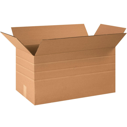 24 x 12 x 12" Multi-Depth Corrugated Boxes - MD241212