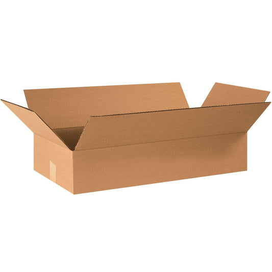 24 x 12 x 4" Flat Corrugated Boxes - 24124 Box Packaging Partner