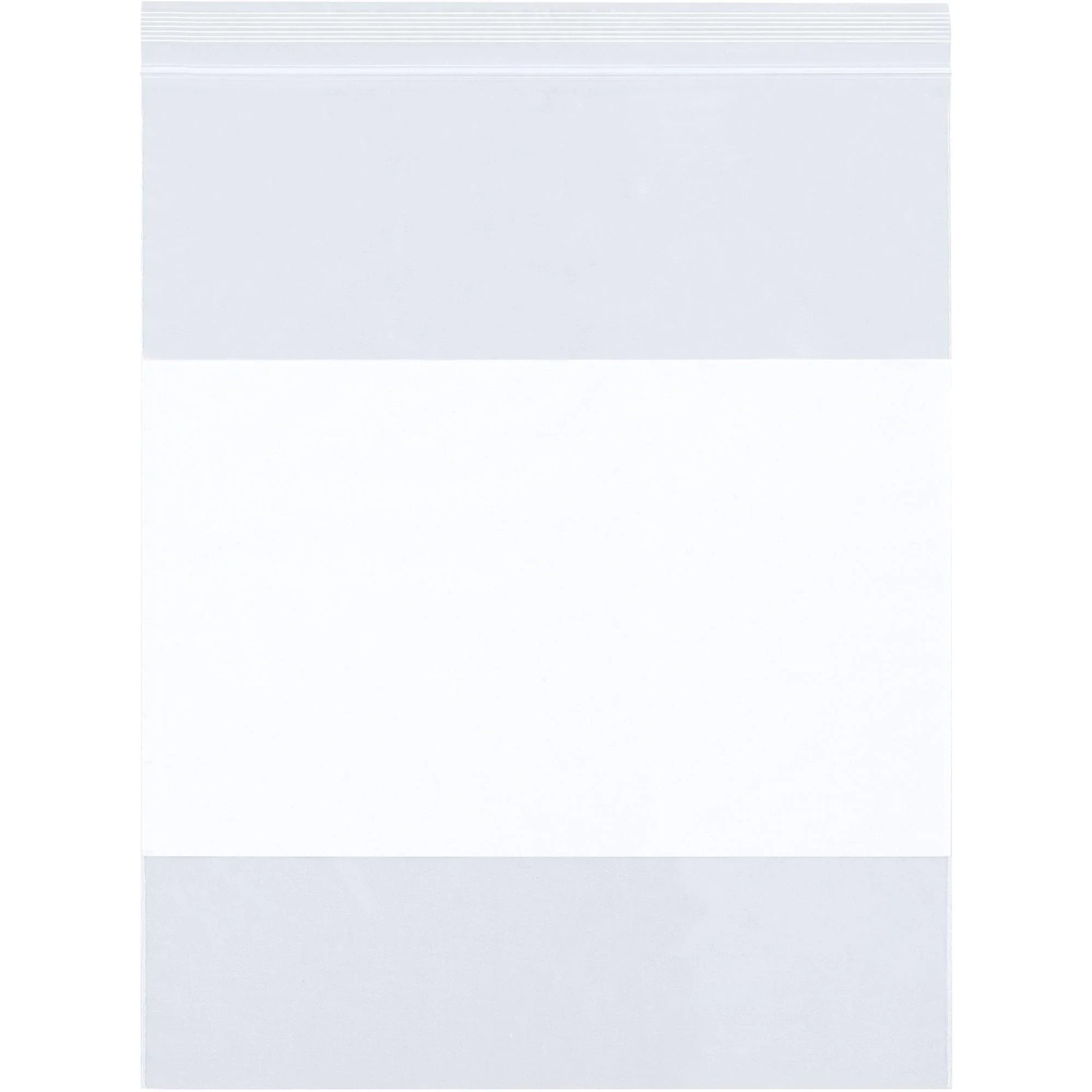 24 x 24" - 2 Mil White Block Reclosable Poly Bags - PB4005 Box Packaging Partner