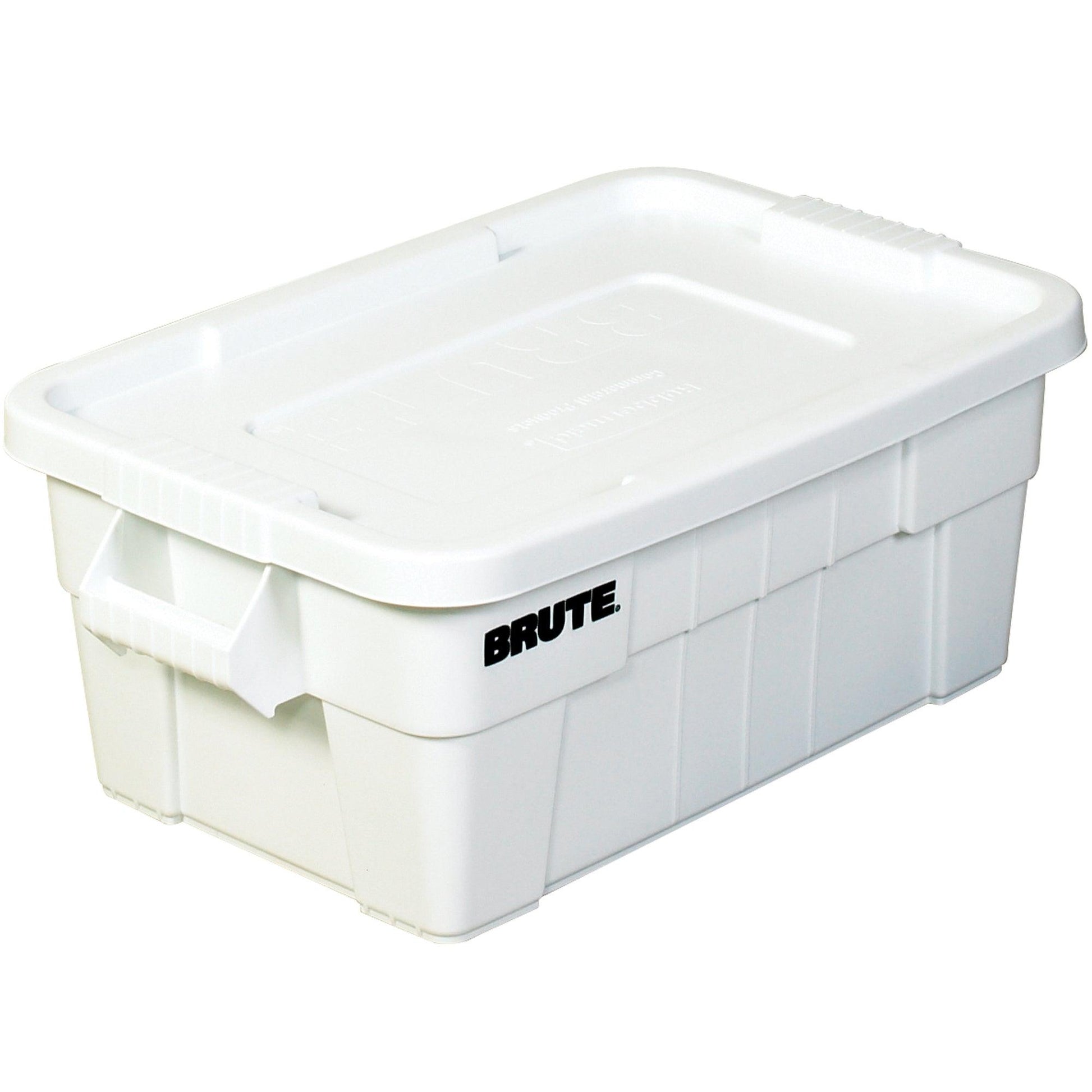 28 x 18 x 11" White Brute® Totes with Lid - RUB116