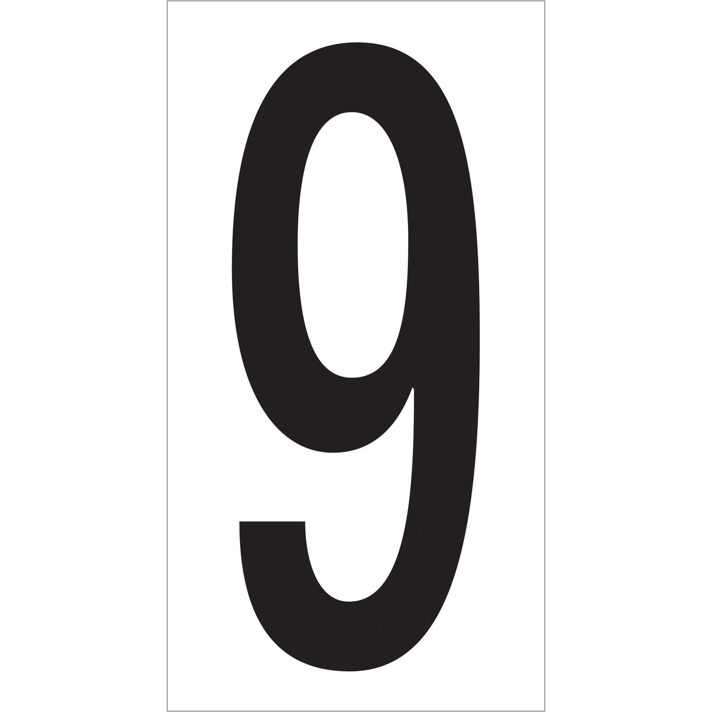 3 1/2" "9" Vinyl Warehouse Number Labels - DL9309