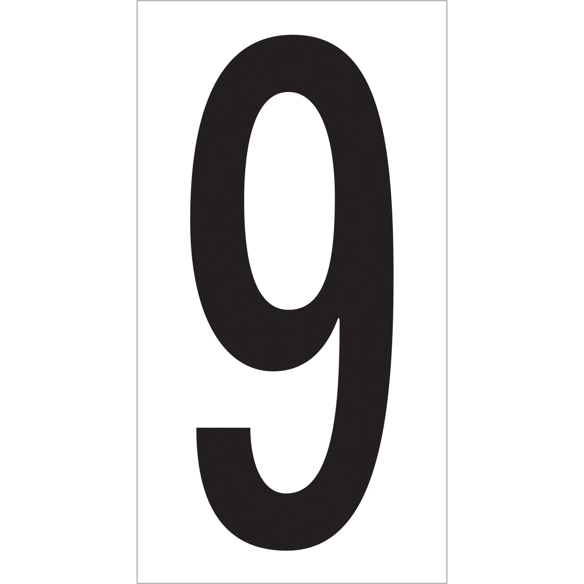 3 1/2" "9" Vinyl Warehouse Number Labels - DL9309