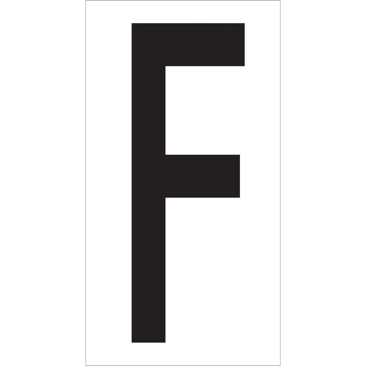 3 1/2" "F" Vinyl Warehouse Letter Labels - DL9310F