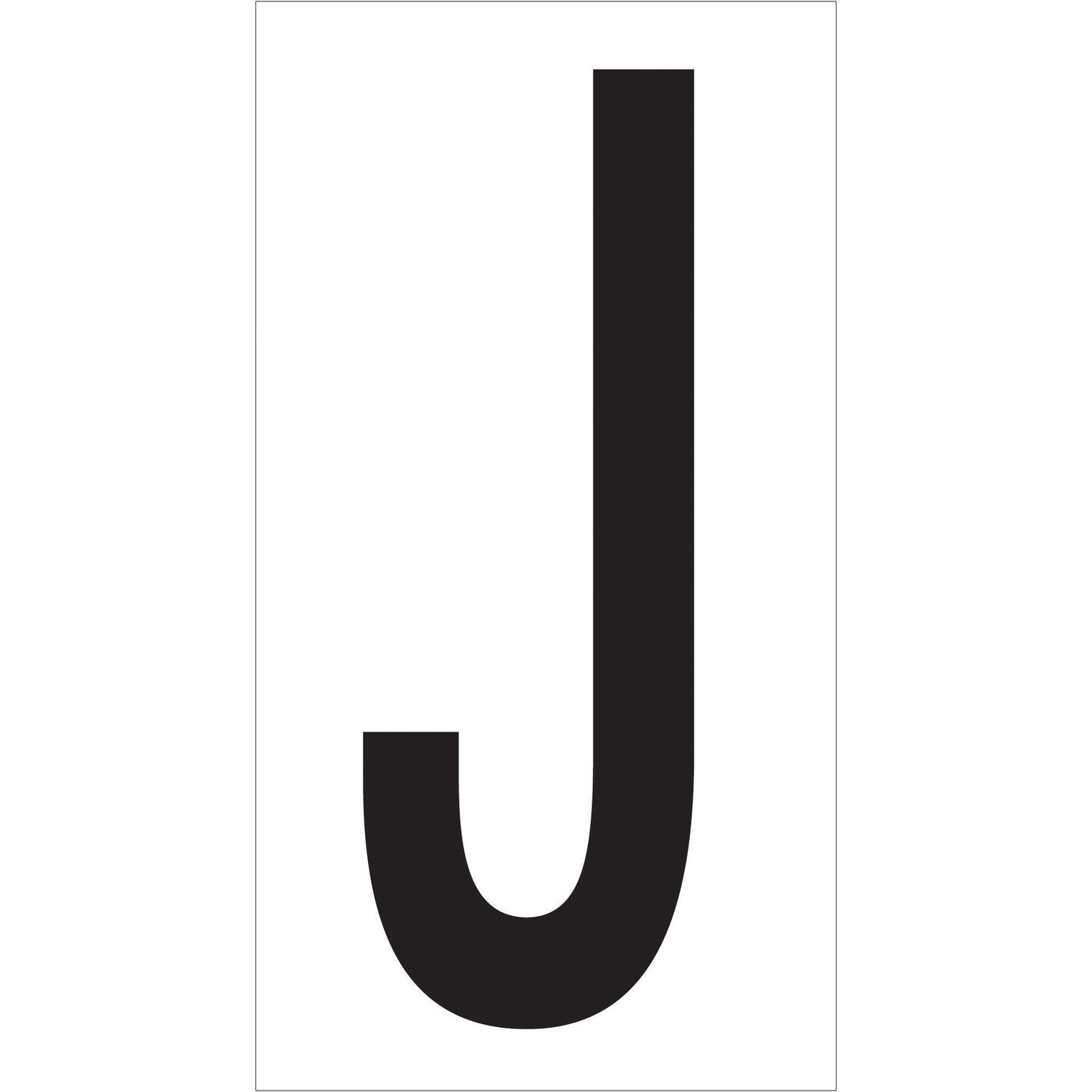 3 1/2" "J" Vinyl Warehouse Letter Labels - DL9310J