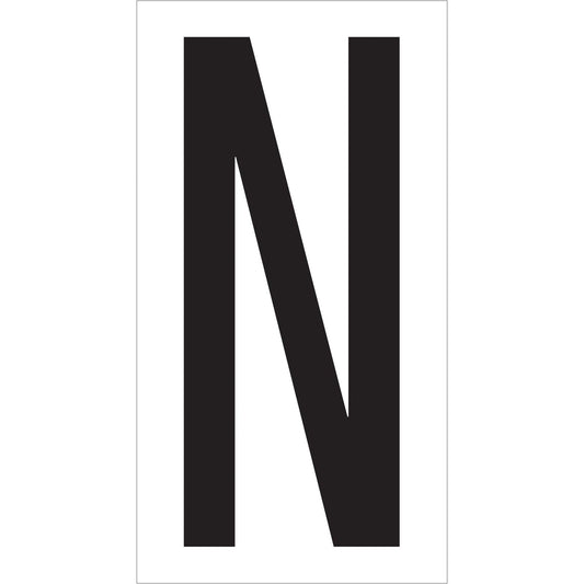 3 1/2" "N" Vinyl Warehouse Letter Labels - DL9310N