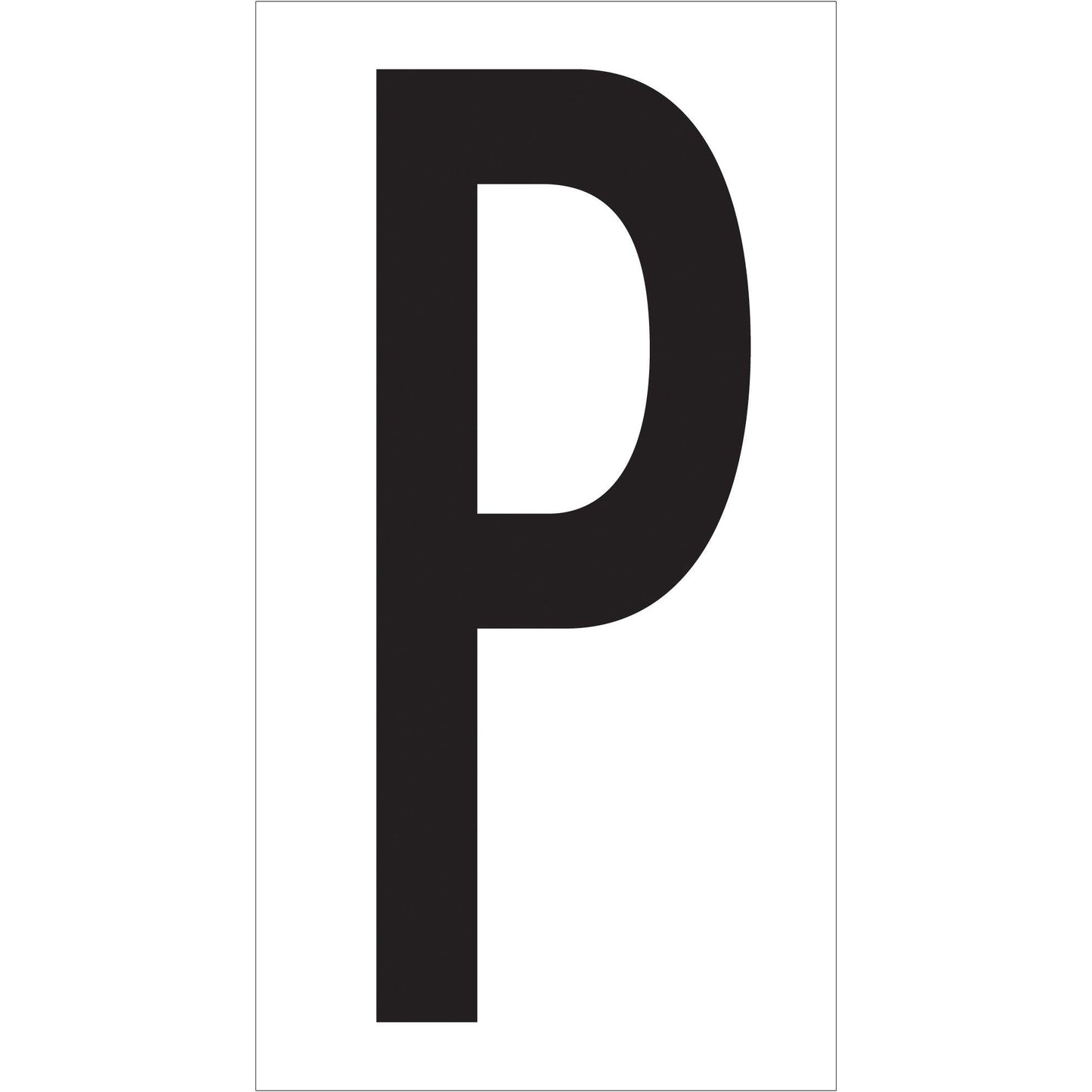 3 1/2" "P" Vinyl Warehouse Letter Labels - DL9310P