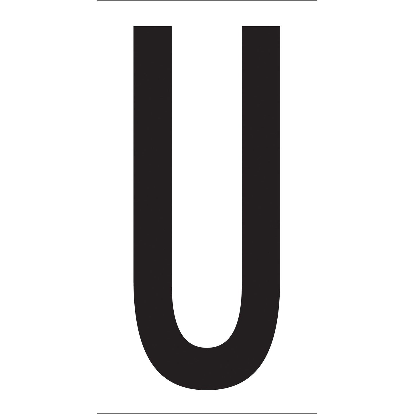 3 1/2" "U" Vinyl Warehouse Letter Labels - DL9310U