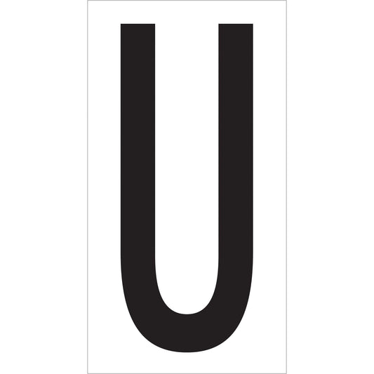 3 1/2" "U" Vinyl Warehouse Letter Labels - DL9310U