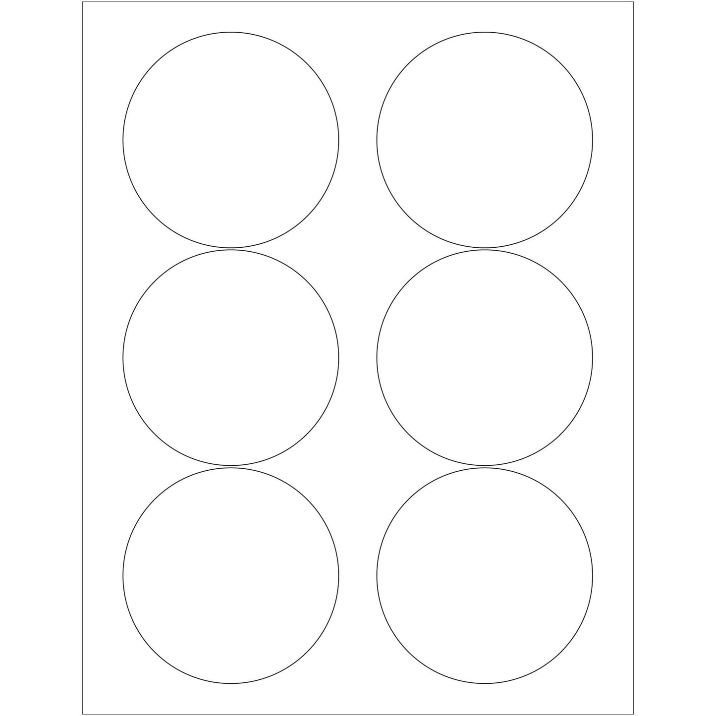 3.33" White Circle Laser Labels - LL147