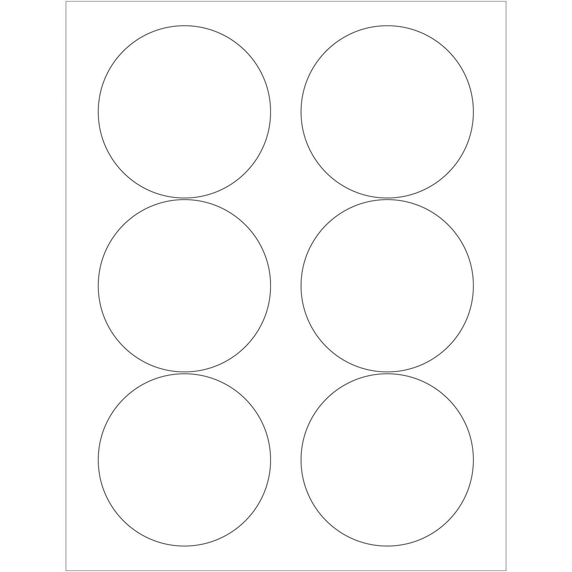 3.33" White Circle Laser Labels - LL147