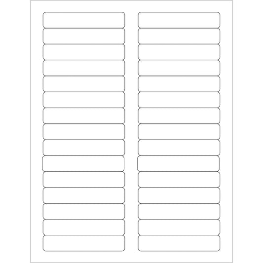 3 7/16 x 2/3" White Rectangle Laser Labels - LL120