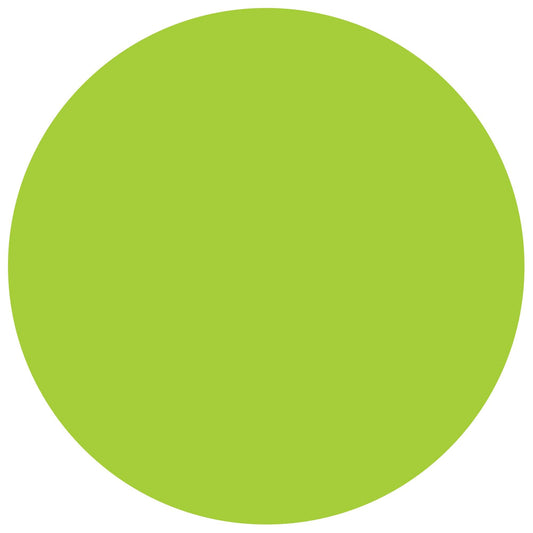 3" Circles - Fluorescent Green Removable Labels - DL1492FG