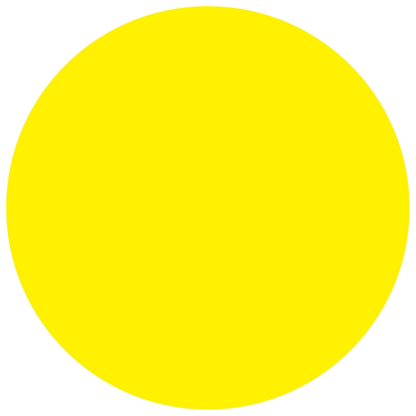 3" Circles - Fluorescent Yellow Removable Labels - DL1492FY