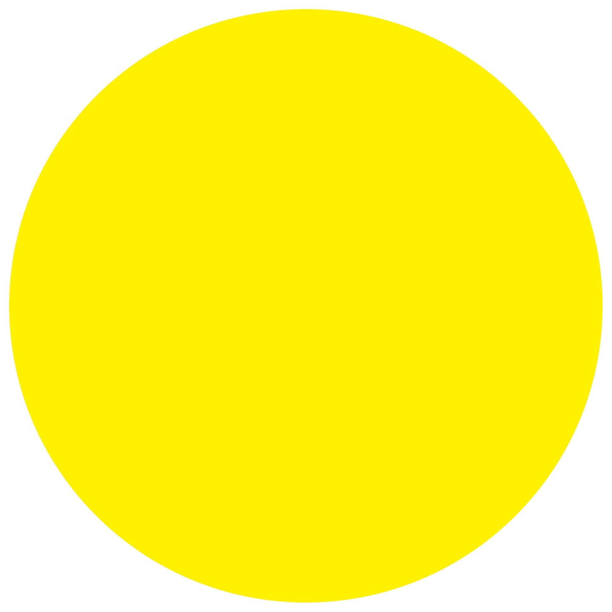 3" Circles - Fluorescent Yellow Removable Labels - DL1492FY