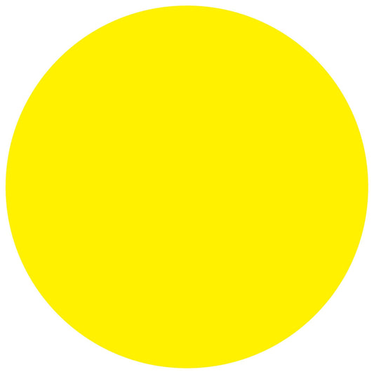 3" Circles - Fluorescent Yellow Removable Labels - DL1492FY