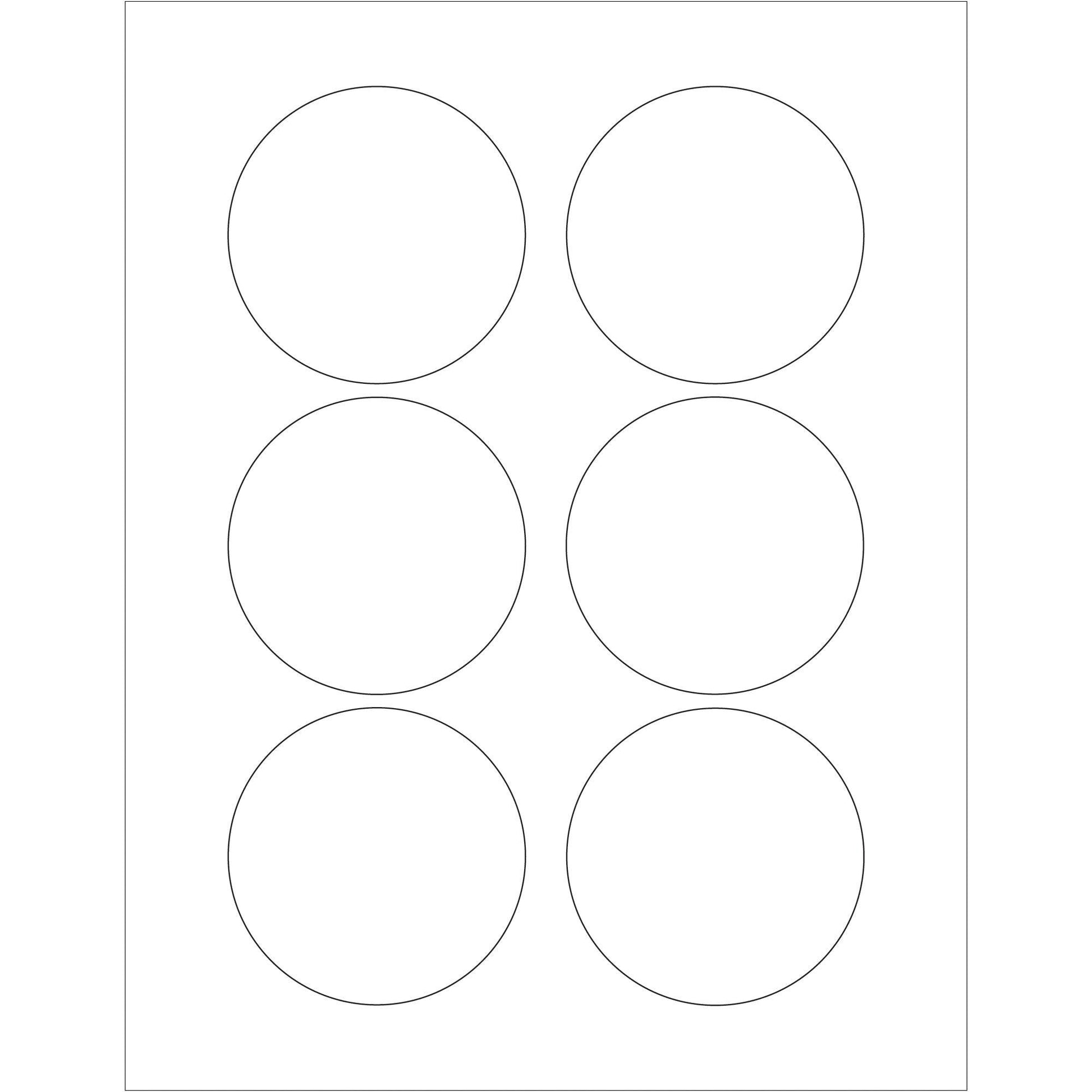 3" Glossy White Circle Laser Labels - LL304