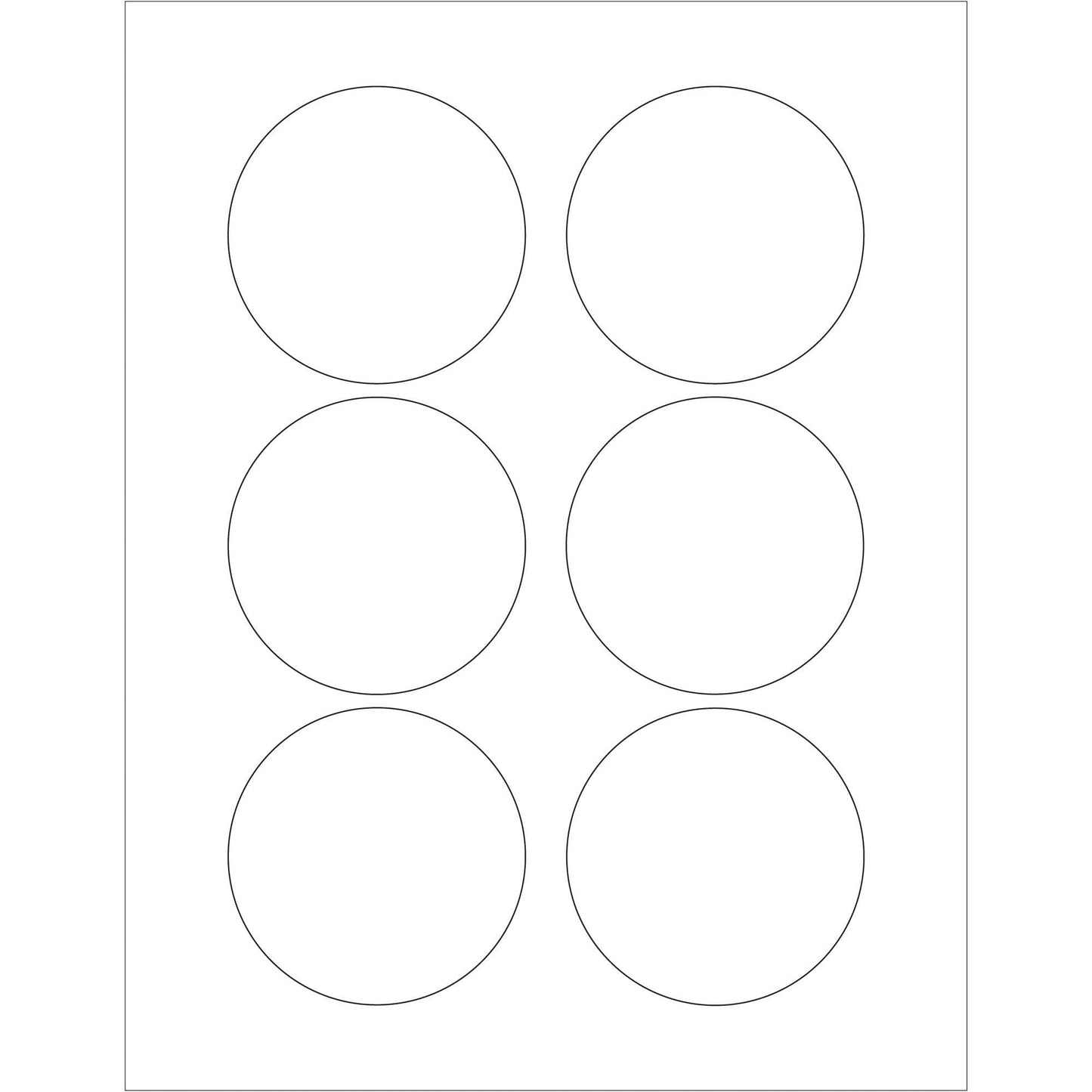 3" White Circle Laser Labels - LL150