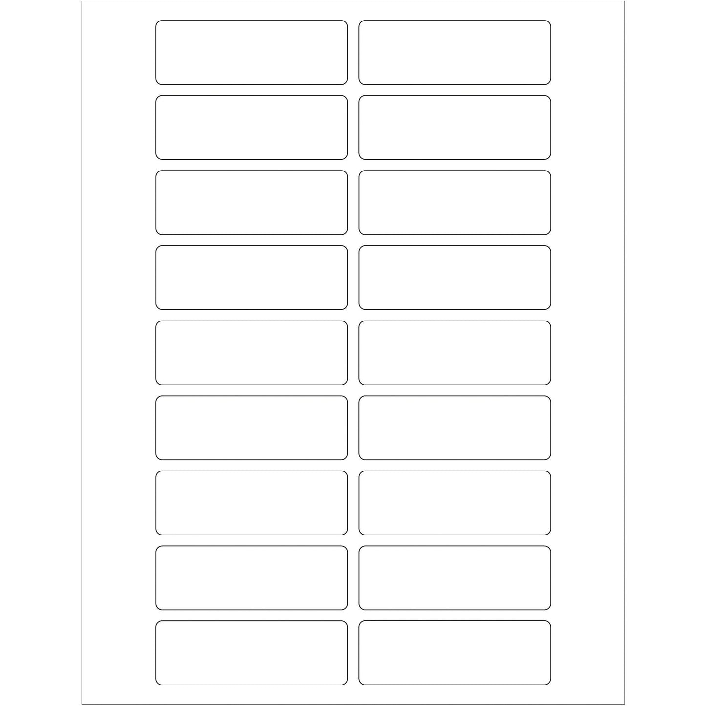 3 x 1" White Rectangle Laser Labels - LL116