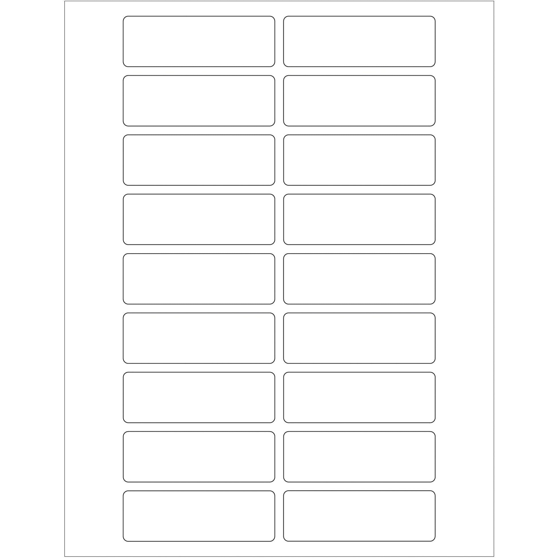 3 x 1" White Rectangle Laser Labels - LL116