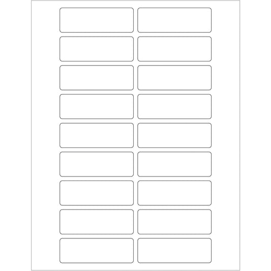 3 x 1" White Rectangle Laser Labels - LL116