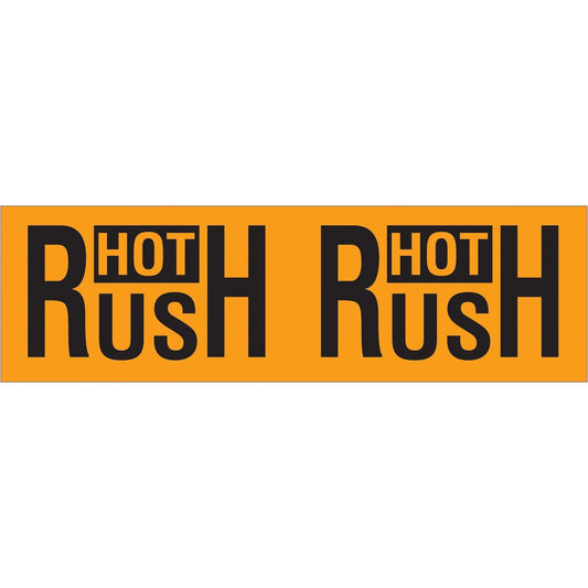3 x 10" - "Hot Rush" (Fluorescent Orange) Labels - DL3141 Box Packaging Partner
