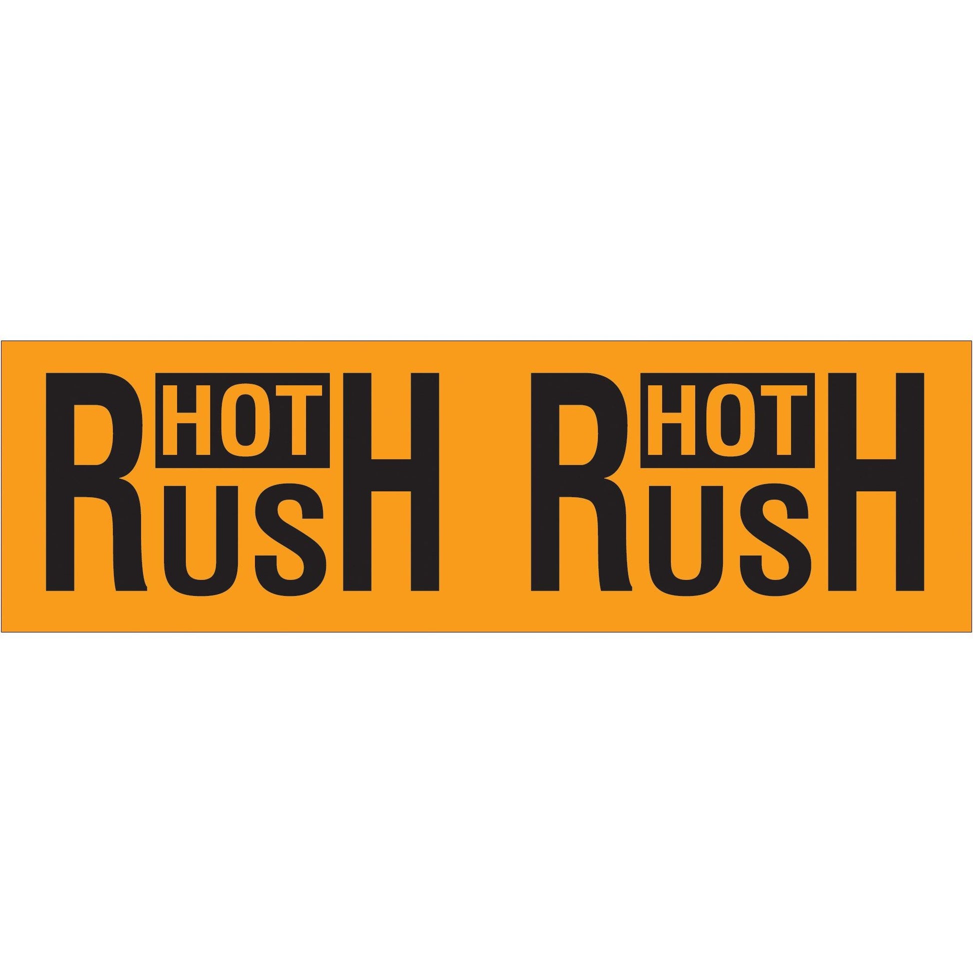 3 x 10" - "Hot Rush" (Fluorescent Orange) Labels - DL3141