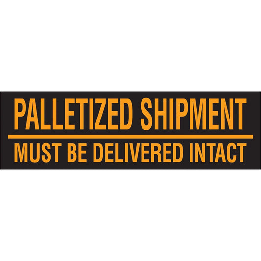 3 x 10" - "Must Be Delivered Intact" (Fluorescent Orange) Labels - DL3161 Box Packaging Partner