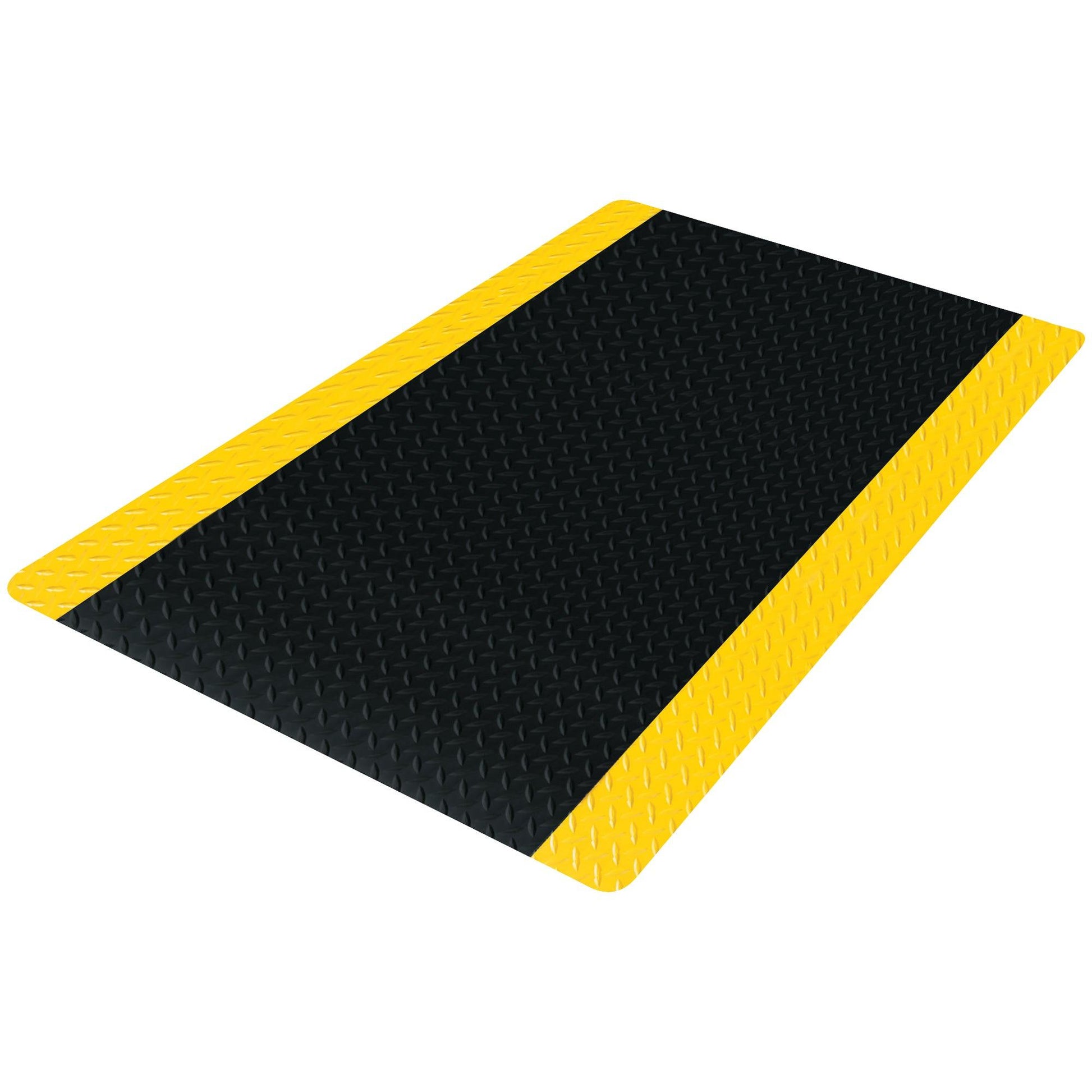 3 x 12' Black/Yellow Diamond Plate Anti-Fatigue Mat - MAT288BY