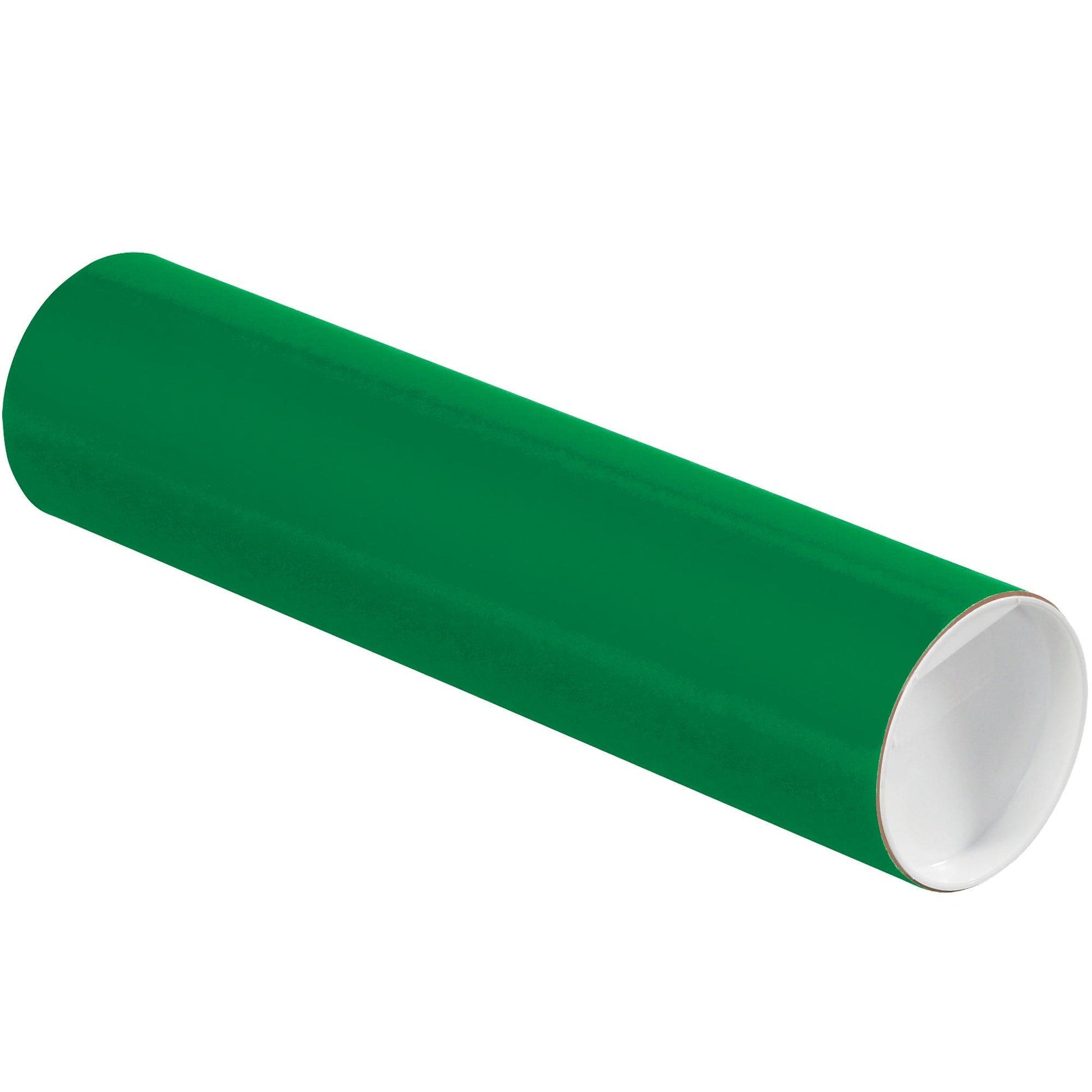 3 x 12" Green Tubes with Caps - P3012G