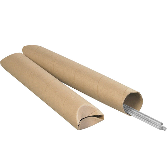 3 x 12" Kraft Crimped End Tubes - S3012K