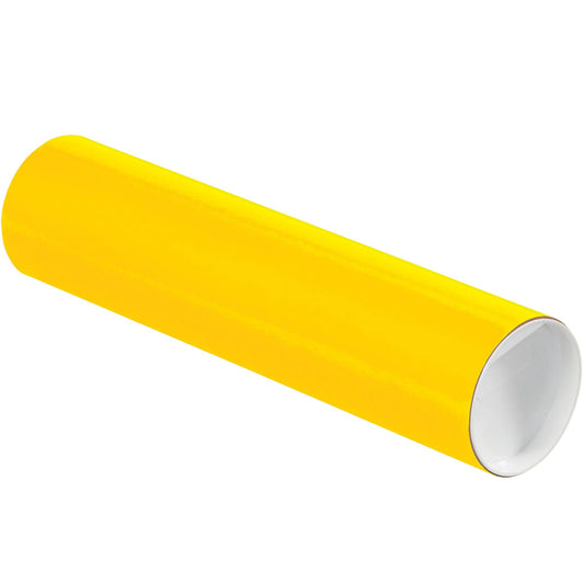 3 x 12" Yellow Tubes with Caps - P3012Y