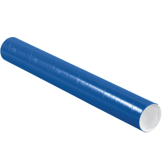 3 x 24" Blue Tubes with Caps - P3024B