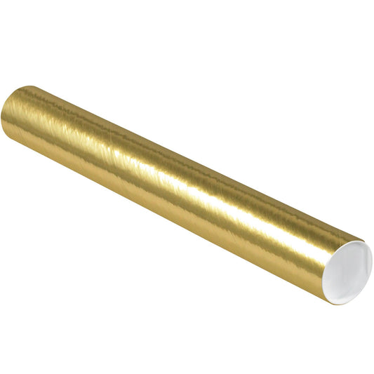 3 x 24" Gold Tubes with Caps - P3024GO