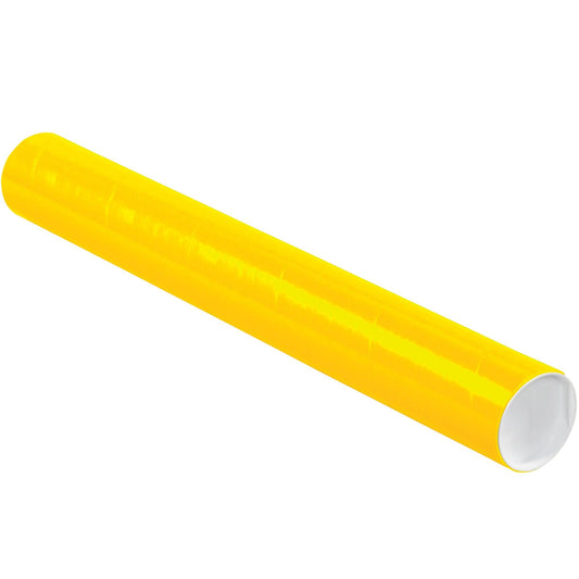 3 x 24" Yellow Tubes with Caps - P3024Y