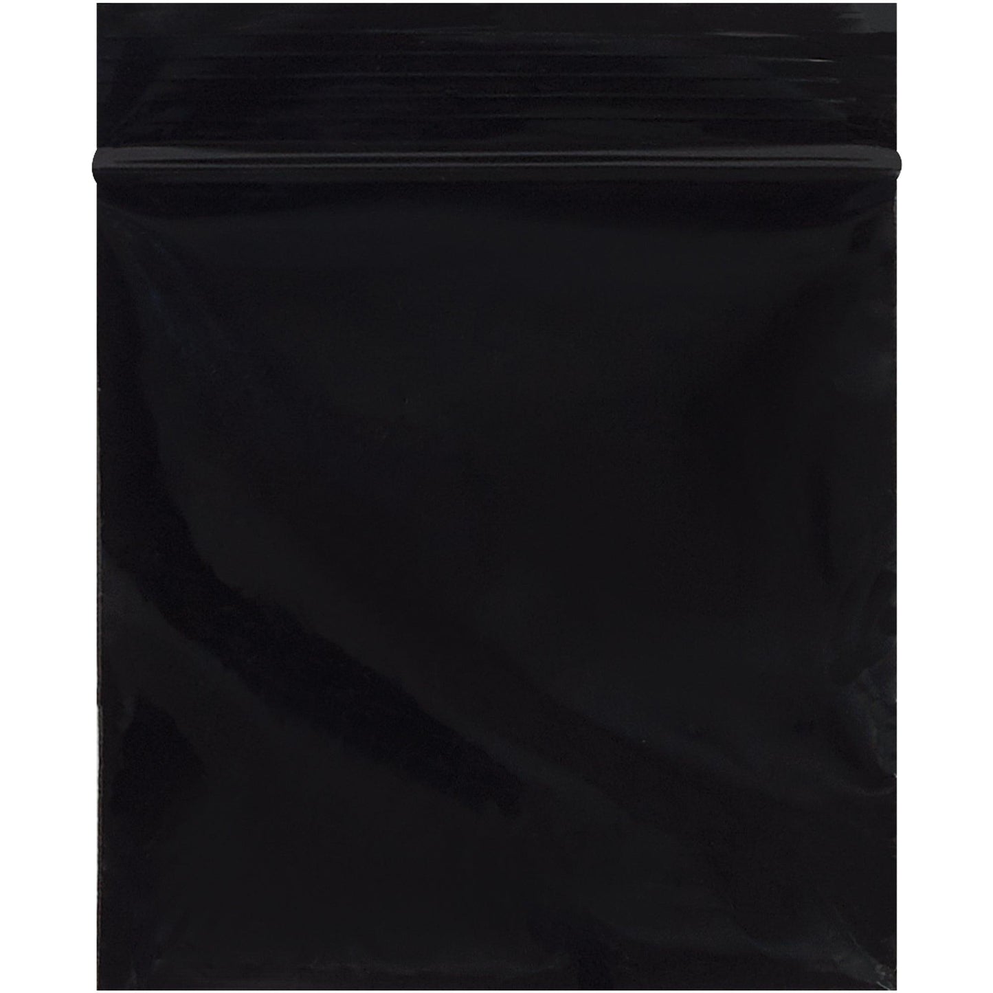 3 x 3" - 2 Mil Black Reclosable Poly Bags - PB3540BK