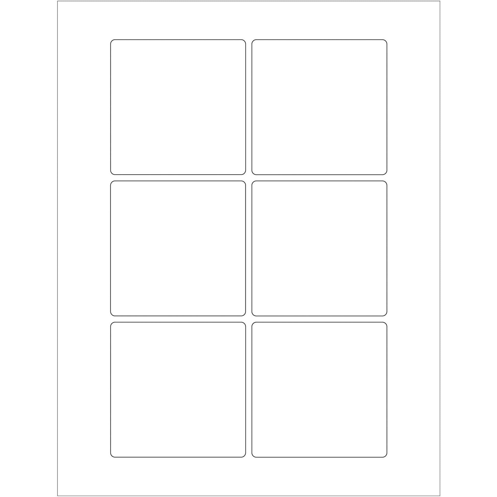 3 x 3" White Rectangle Laser Labels - LL166