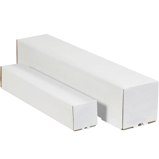3 x 3 x 37" White Square Mailing Tubes - M3337 Box Packaging Partner
