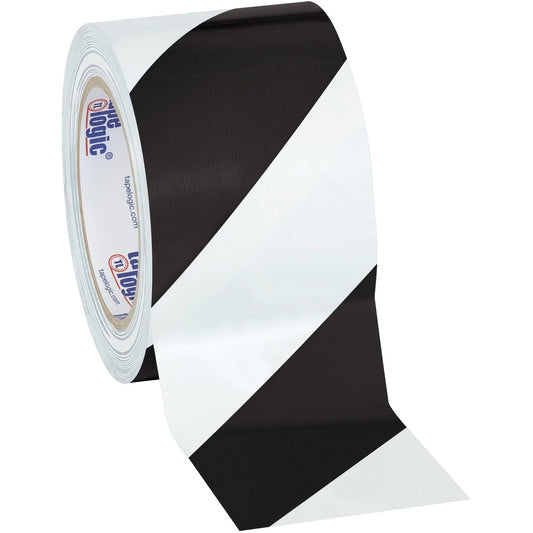 3" x 36 yds. Black/White (3 Pack) Tape Logic® Striped Vinyl Safety Tape - T93363PKBW Box Packaging Partner