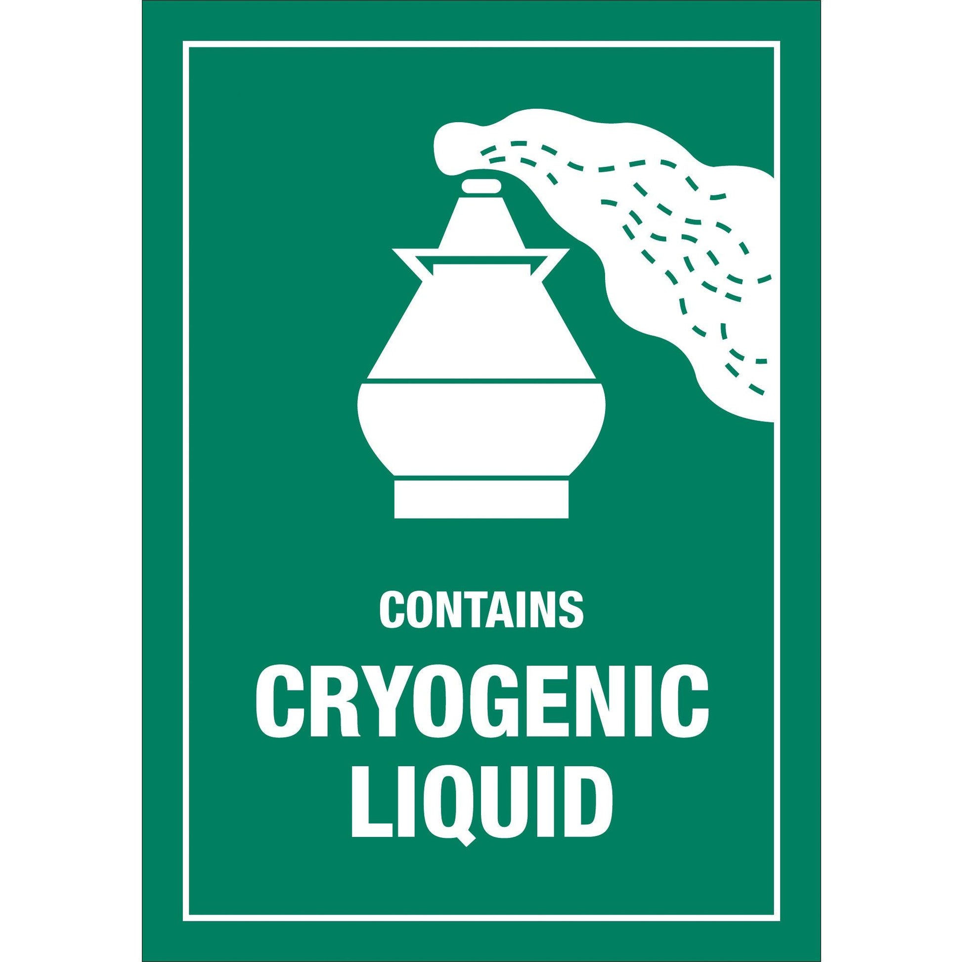 3 x 4 1/4" - "Contains Cryogenic Liquid" Labels - DL1490