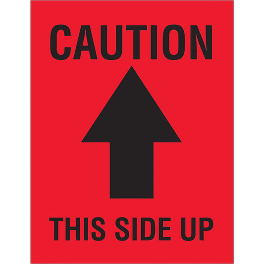 3 x 4" - "Caution - This Side Up" Arrow Labels - DL1720 Box Packaging Partner