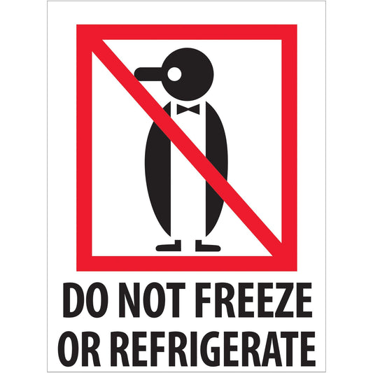 3 x 4" - "Do Not Freeze or Refrigerate" Labels - DL4040