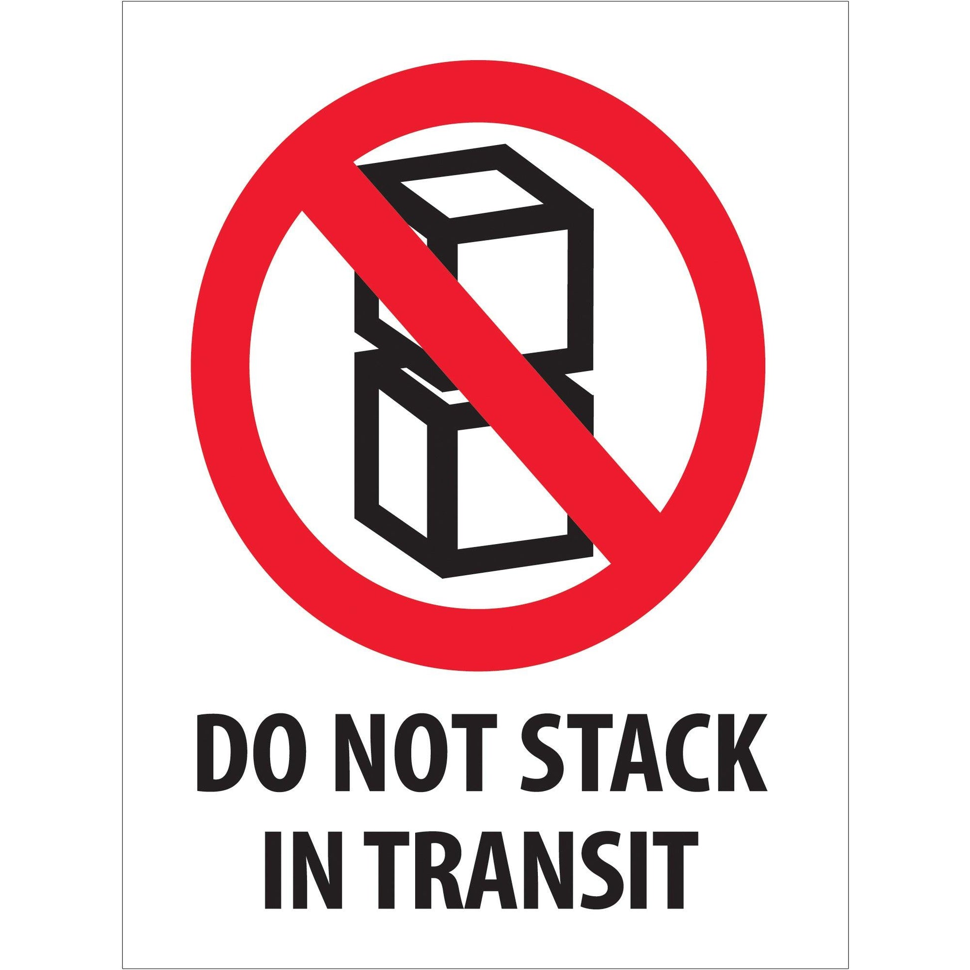 3 x 4" - "Do Not Stack In Transit" Labels - DL2150